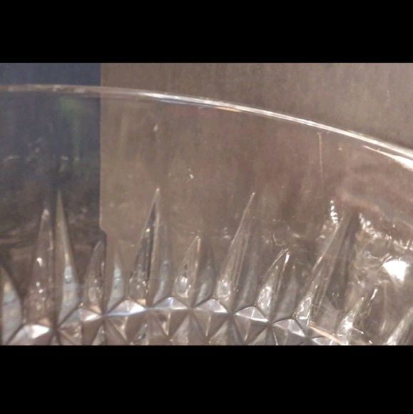 Vintage Arcoroc France Diamant Salad Serving Bowl ~ Tempered Clear Glass ~ 8" - Picture 6 of 6